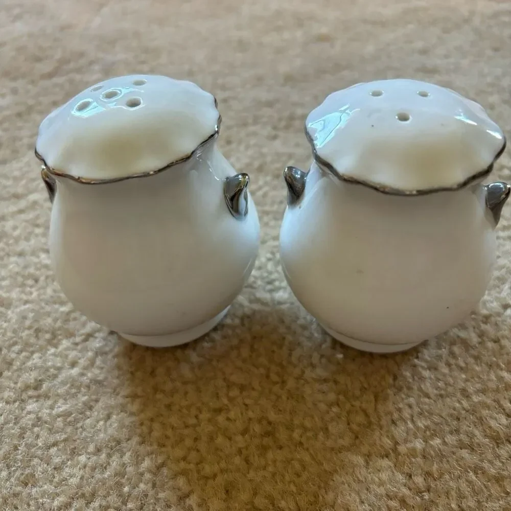 Vintage 25th Wedding Anniversary Salt & Pepper Shakers H-234 Japan